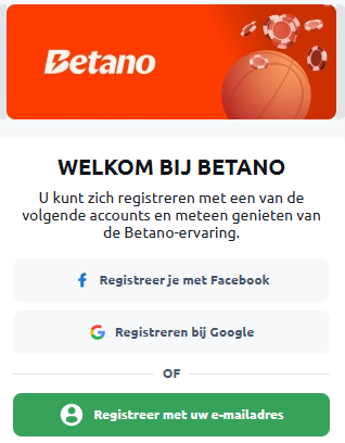 Account Aanmaken bij Betano NL